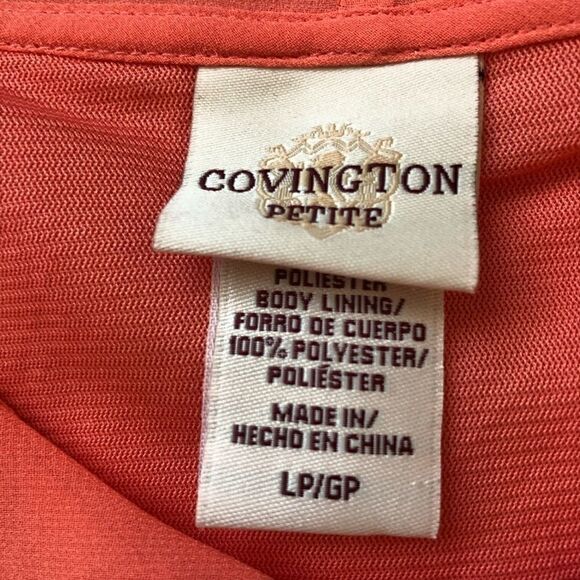 Covington size large petite ruffled bubble hem top - Picture 5 of 8